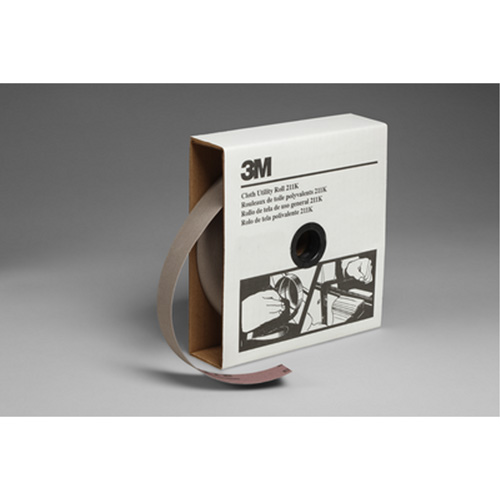 3M AB05025 Rouleau de toile abrasive utilitaire 211K, Oxyde d'aluminium, 1-1/2" la x 150' lo, Grain 220