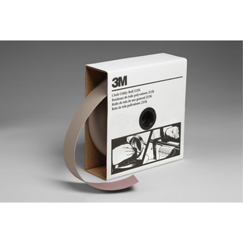 3M AB05049 Utility Roll 211K, Aluminum Oxide, 2" W x 150' L, 100 Grit