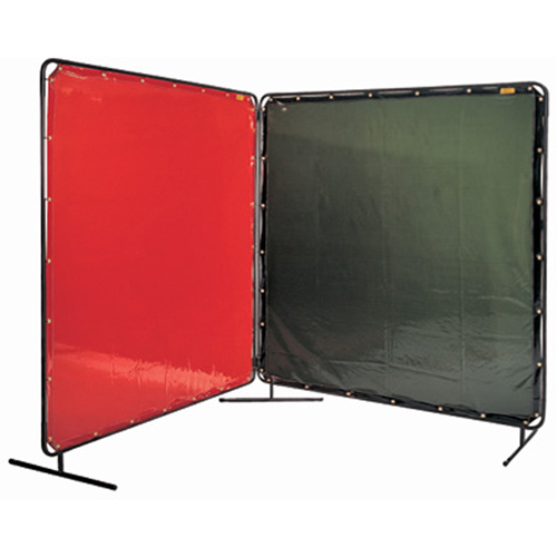 Weld-Mate NT894 Welding Screen and Frame, Olive, 6' x 6'
