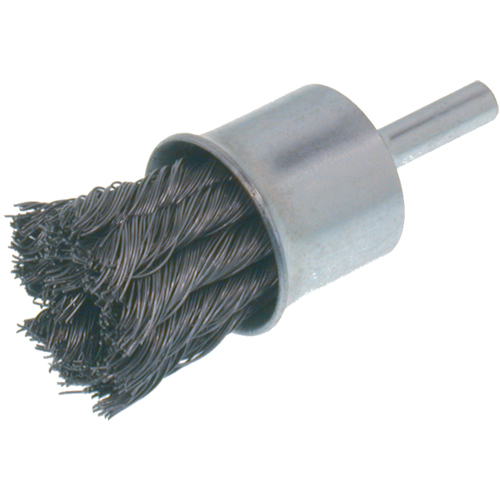 Osborn 0009910300 Brosses &eacute;conomiques &agrave; fils nou&eacute;s, 1" dia., dia. Des fils 0.014, Tige 1/4"