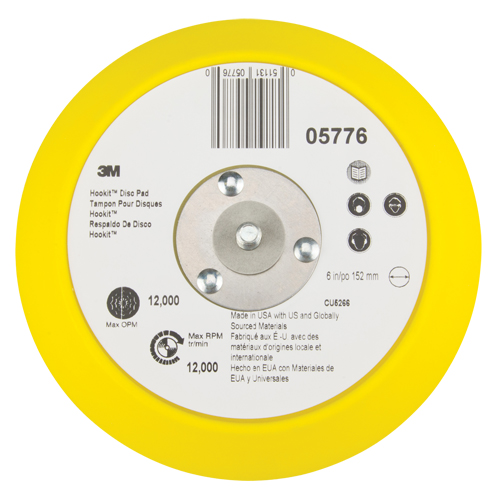 3M 05776 Hookit Disc Pad, 6" Dia.