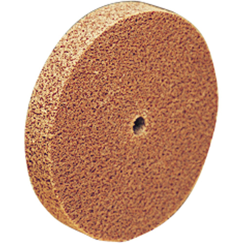 3M SB17446 Meule d'abrasion et de polissage unitaris&eacute;e Scotch-Brite, 6" x 1/8", Arbre de 1/2", Grain de Cors&eacute;, Oxyde d'aluminium