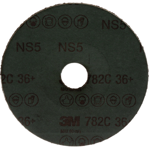 3M AB89590 Disque en fibre 782C, Grain de c&eacute;ramique, 36+, 5" Dia x 7/8" Arbre