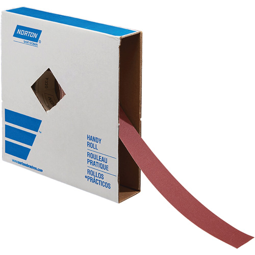Norton 66261136204 Rouleau de toile abrasive pour m&eacute;tal, Oxyde d'aluminium, 2" la x 150' lo, Grain 80