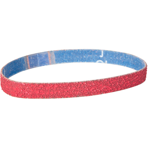 Norton 78072703284 Sanding Belt, 1/4" W x 18" L, Ceramic, 80 Grit