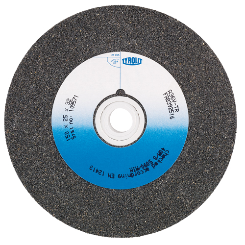 Tyrolit 188820 Bench Grinding Wheel, 8" x 1", 1" Arbor, Aluminum Oxide, Type 1
