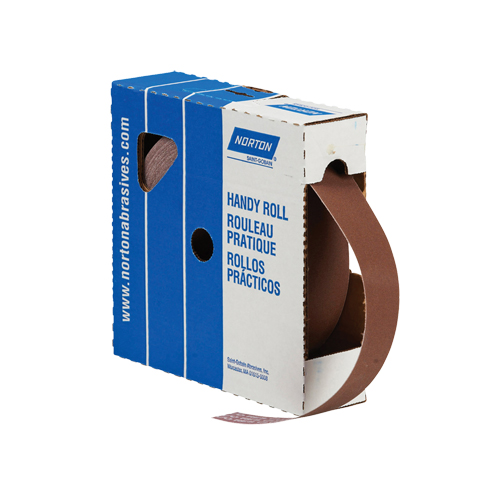 Norton 66261133265 Sanding Handy Roll, Aluminum Oxide, 3" W x 150' L, P80 Grit
