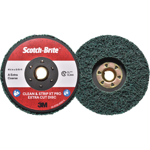 3M SB21037 Scotch-Brite Clean & Strip XT Pro Extra Cut Disc, 4-1/2" Dia., Extra Coarse Grit, Aluminum Oxide