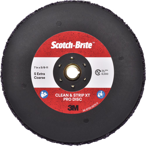 3M SB05589 Disque  Clean and Strip  XT Pro Scotch-Brite, 7" dia., Grain Extra grossier, Carbure de silicium