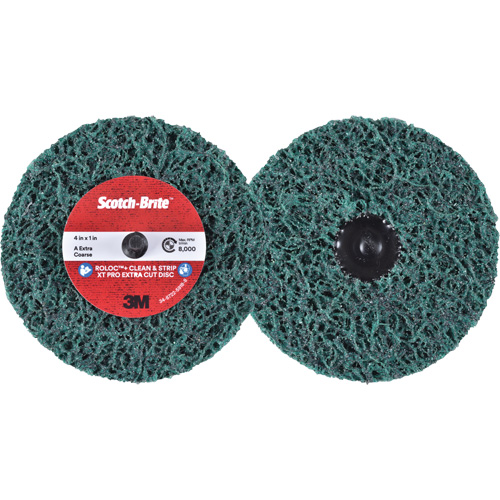 3M SB21554 Scotch-Brite Roloc+ Clean & Strip XT Pro Extra Cut Disc, 4" Dia., Extra Coarse Grit, Aluminum Oxide