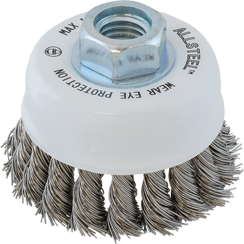 Allsteel 13W312 Brosse m&eacute;tallique AllSteel, 3" dia. x 5/8"-11 arbre