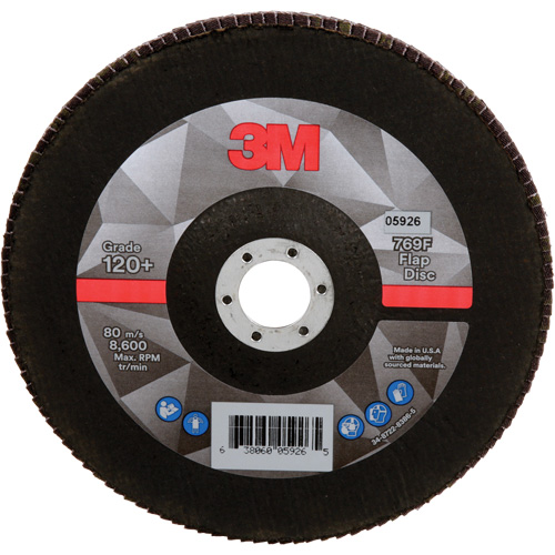 3M AB05926 769F Quick Change Flap Disc, 7" x 7/8", Type 27, 120+ Grit, Aluminum Oxide/Ceramic