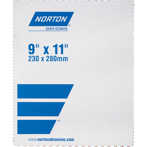Norton 66261139382 Feuille de ponçage imperm&eacute;able Black Ice, 9" x 11", Grain 800, Oxyde d'aluminium