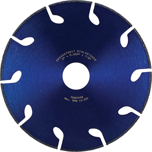 Norton 66253370017 Meule &agrave; tronçonner Dialast RightCut, 5" x 0,05", Arbre de 7/8", Type 01/41, Losange, 12225 Tr/min