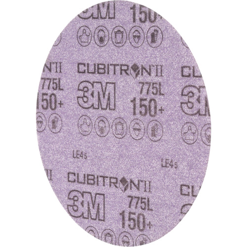 3M AB87041 Disque de ponçage avec support en pellicule s&eacute;rie 775L Cubitron II Hookit, dia 6", Grain 150+, C&eacute;ramique, 3 mils