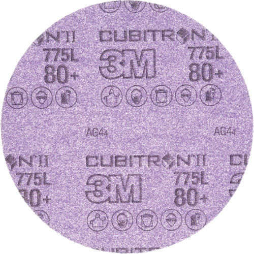 3M AB86818 Cubitron II Hookit 775L Film Disc, 5" Dia., 80+ Grit, Ceramic, 3 mils