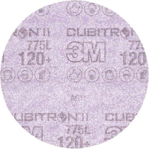 3M AB86819 Cubitron II Hookit 775L Film Disc, 5" Dia., 120+ Grit, Ceramic, 3 mils
