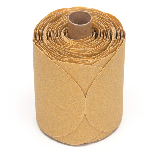 3M AB49909 Stikit Gold Paper 216U Disc Roll, Aluminum Oxide, 5" W x 52' L, P80 Grit