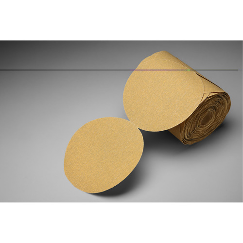 3M AB27412 Disque abrasif dor&eacute; en rouleau de papier Stikit, 6" dia., Grain P150, Oxyde d'aluminium