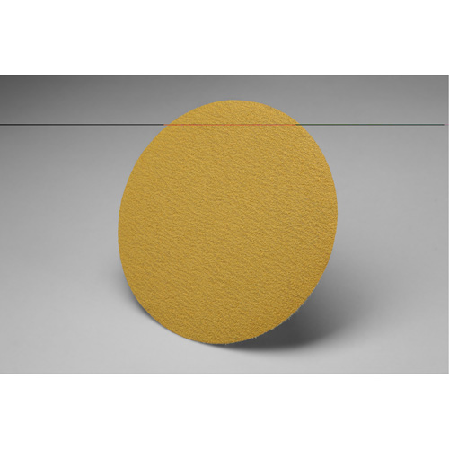3M AB00963 Hookit Gold Film Disc, 5" Dia., P180 Grit, Aluminum Oxide, 2 mils