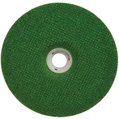 3M AB50445 Meule &agrave; moyeu d&eacute;port&eacute; Green Corps, 7" x 1/8", Arbre 7/8", C&eacute;ramique, Type 27
