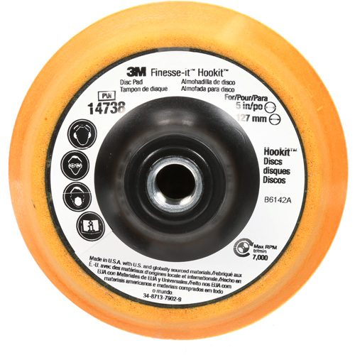 3M AB14738 Tampon pour disque Finesse-it Hookit, 5" dia.