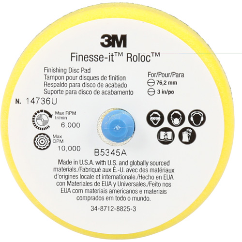 3M AB14736 Tampon de finition pour disque Finesse-It Roloc, 3" dia.