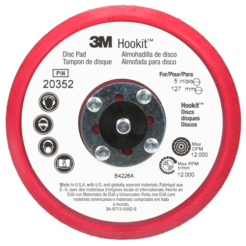 3M AB20352 Tampon d'appoint &agrave; profil bas pour disque Hookit