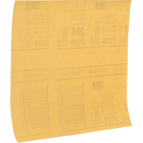 3M 02538 Disque abrasif dor&eacute; en rouleau de papier Stikit, 9" x 11", Grain P500, Oxyde d'aluminium