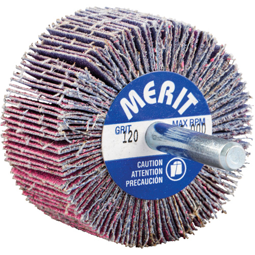 Norton 69957339712 Shank Mounted Mini Flap Wheel, Ceramic Alumina, 120 Grit, 2" x 1" x 1/4"