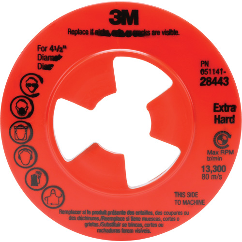 3M AB28443 Extra-Hard Ribbed Disc Pad Face Plate