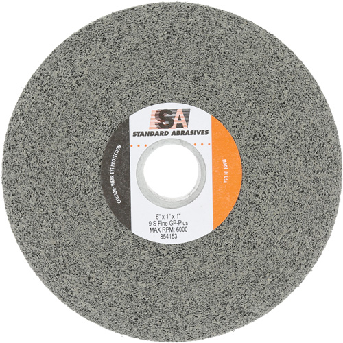 3M STA-854153 Standard Abrasives General Purpose Plus Wheel, 6" x 1", 1" Arbor, Silicon Carbide