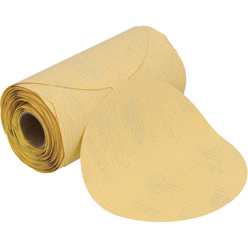 Norton 66261183813 Rouleau de disque abrasif s&eacute;rie A296 avec fixation PSA, 5" dia., Grain 320, Oxyde d'aluminium