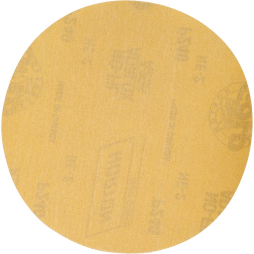 Norton 63642506225 Disque de ponçage en papier H&L Gold Reserve A296 avec trous d'aspiration, dia 6", Grain 240, Oxyde d'aluminium, Poids C
