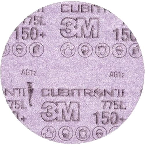 3M AB87026 Cubitron II Hookit Clean Sanding Film Disc 775L, 5" Dia., 150+ Grit, Ceramic, 3 mils