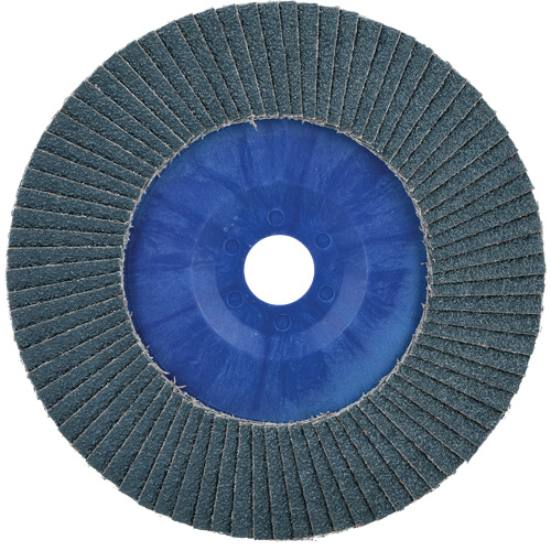 Norton 66623399160 BlueFire Quick Trim Flap Disc, 7" x 7/8", Type 27, 40 Grit, Zirconia Alumina