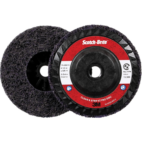 3M 7100176093 Scotch-Brite Clean and Strip XT Pro Disc XO-DC, 4-1/2" Dia., Extra Coarse Grit, Silicon Carbide
