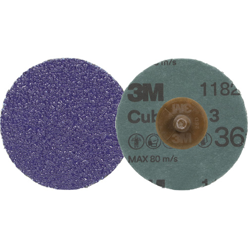 3M AB32346 Cubitron 3 Roloc Fibre Disc 1182C, 3" Dia., 36+ Grit, Ceramic