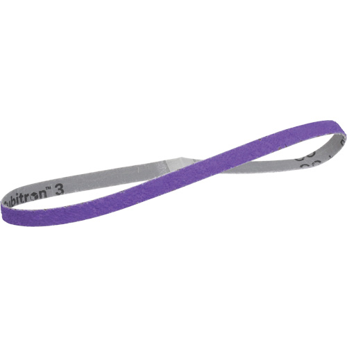 3M AB54018 Courroie en toile 1184F Cubitron 3, 1/2" la x 24" lo, C&eacute;ramique, Grain 80+