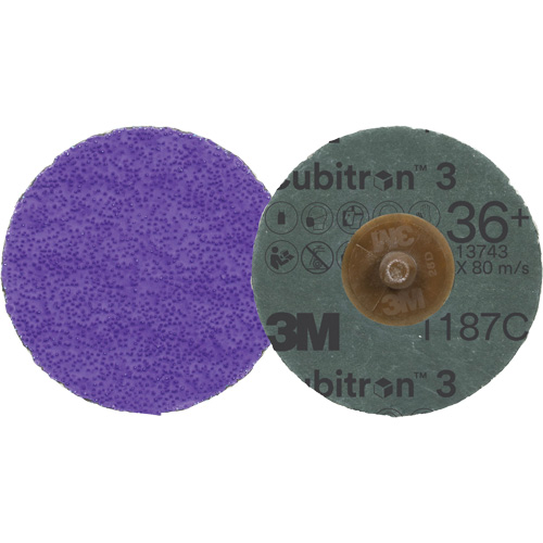 3M AB31754 Disque en fibre Roloc Cubitron 3, 2" dia., Grain 36+, C&eacute;ramique