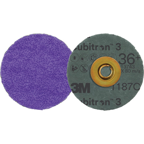 3M AB32091 Cubitron 3 Roloc Fibre Disc, 3" Dia., 36+ Grit, Ceramic
