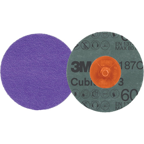 3M AB32087 Cubitron 3 Roloc Fibre Disc, 3" Dia., 60+ Grit, Ceramic