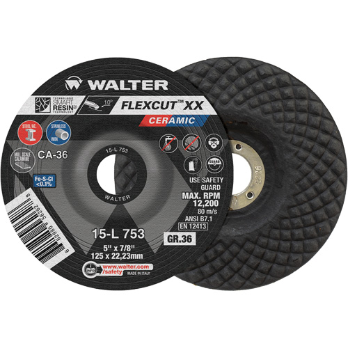 Walter Flexcut Premium Performance Flexible Grinding Wheel, Type 29, Thread 並行輸入品 : Walter 15L703 7X7⁄8 Flexcut Premium Spin-On Wheels