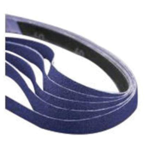 Norton 78072718709 Cloth File Belt, 1/2" W x 24" L, Ceramic Alumina, 80 Grit