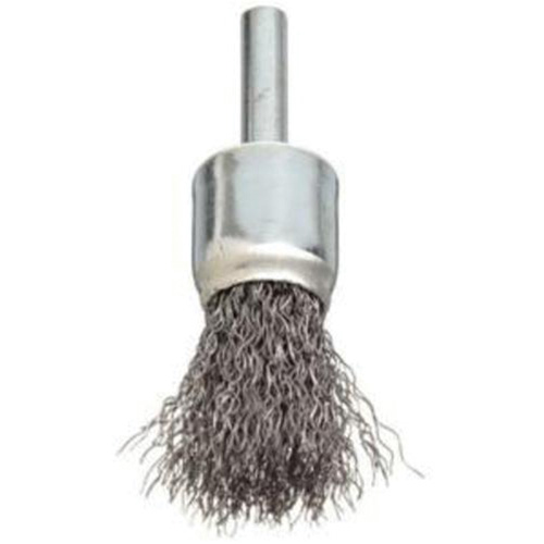 Norton 69936606145 Brosse &agrave; fils cr&ecirc;p&eacute;s avec moyeu, 3/4", Fils 0,006", Tige 1/4"