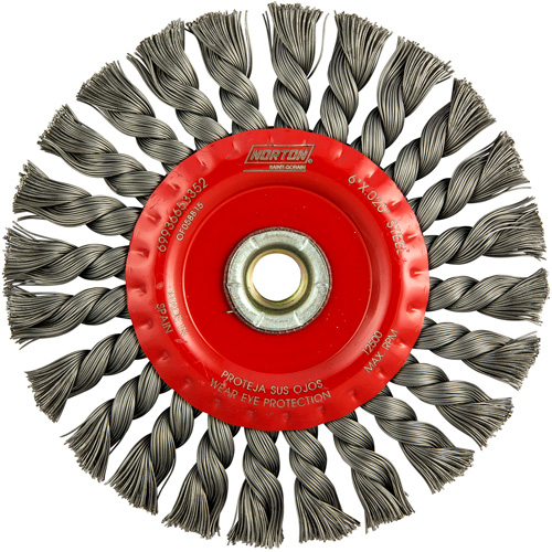 Norton 69936653352 Roue compl&egrave;te de c&acirc;ble de torsion, Dia. 6", Fils 0,023", Arbre 5/8"-11, Acier