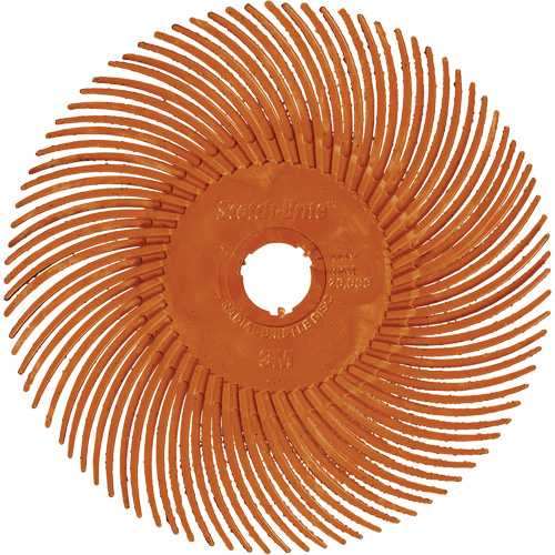 3M 7100374911 Scotch-Brite Type C Precision Radial Bristle Brush PN-RB, Ceramic, 80+ Grit, 2" Dia.