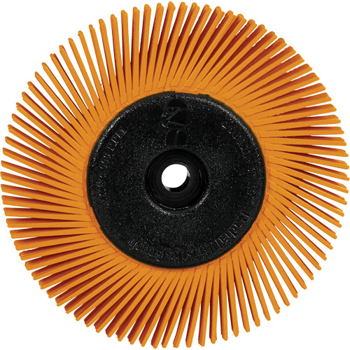 3M 7100374843 Scotch-Brite Type A Precision Radial Bristle Brush PN-RB with Adapter, Ceramic, 80+ Grit, 6" Dia.