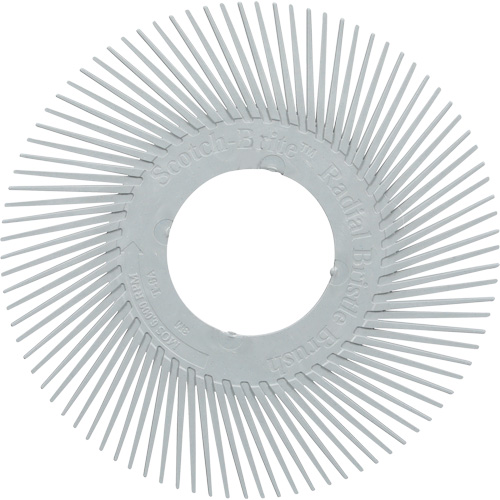 3M 7100374834 Brosse radiale en soies de pr&eacute;cision type A PN-RB sans adaptateur Scotch-Brite , C&eacute;ramique, Grain 120+, 6" dia.