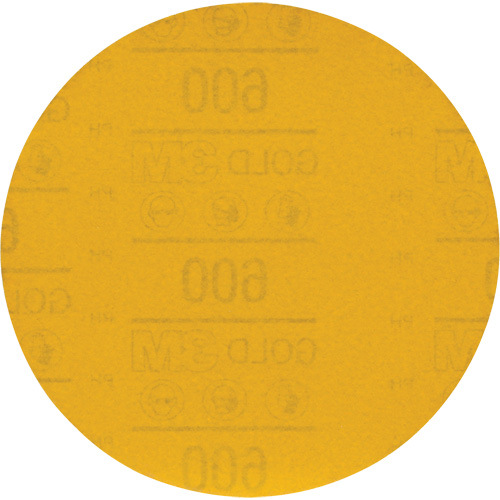 3M 7100364204 Hookit Gold Abrasive Disc 09260, 6" Dia., 600 Grit, Aluminum Oxide, C-Weight
